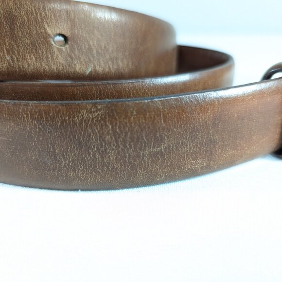 Cole Haan brown leather belt  solid brass buckle size 42 / 105 - Picture 10 of 10